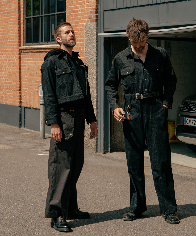 HERECY black denim collection photographed in Copenhagen